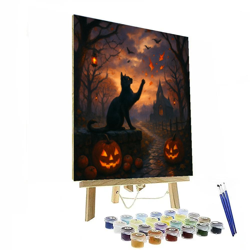 Ravens Over The Ember Orchard Painting by numbers kit