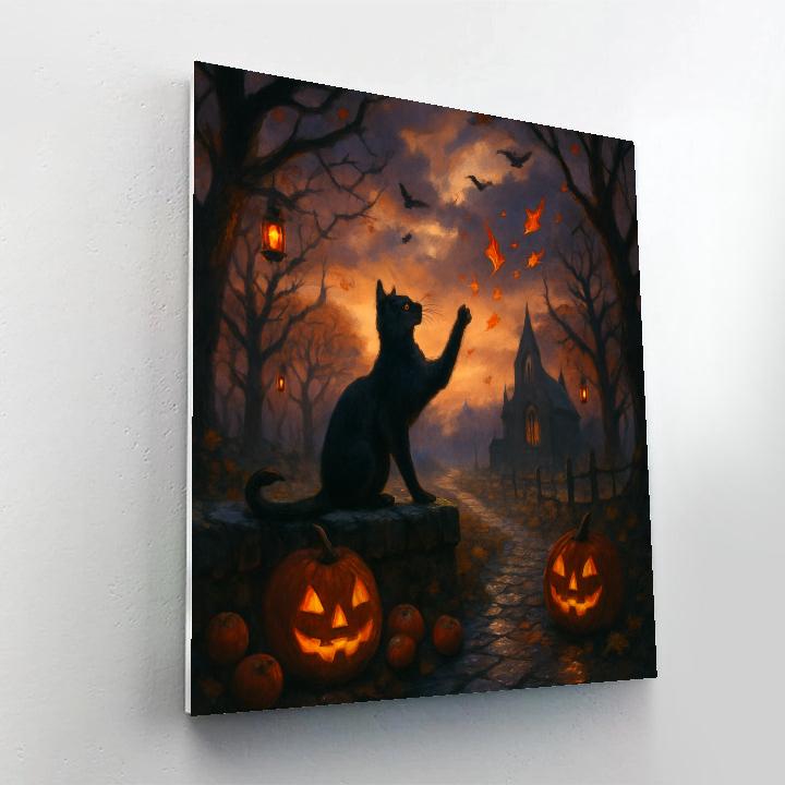 Ravens Over The Ember Orchard Painting by numbers kit