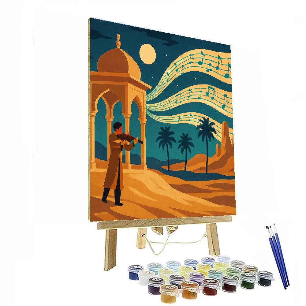 Desert Pavilion With Music Echoes Paint by numbers art