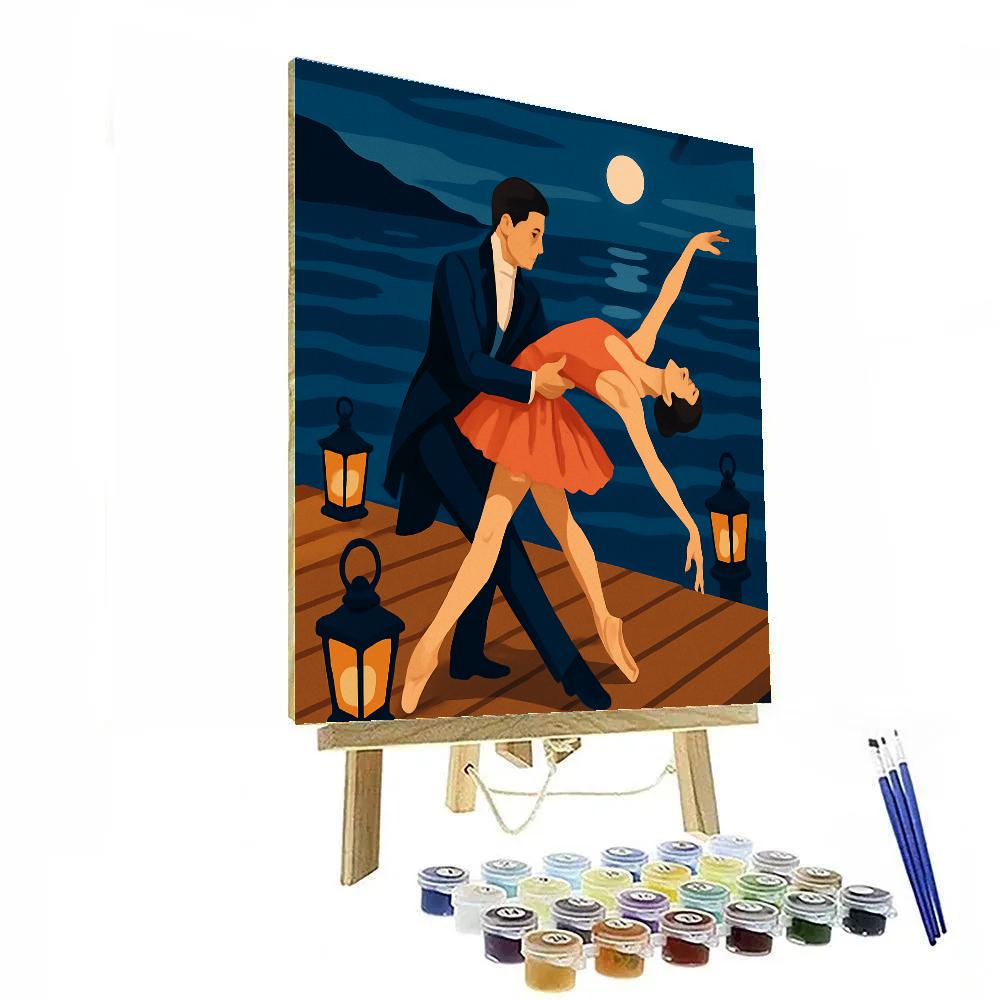 Midnight Harbor Stage With Ballet Numbered painting kits