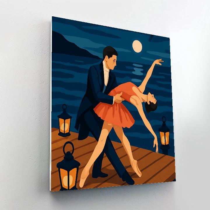 Midnight Harbor Stage With Ballet Numbered painting kits