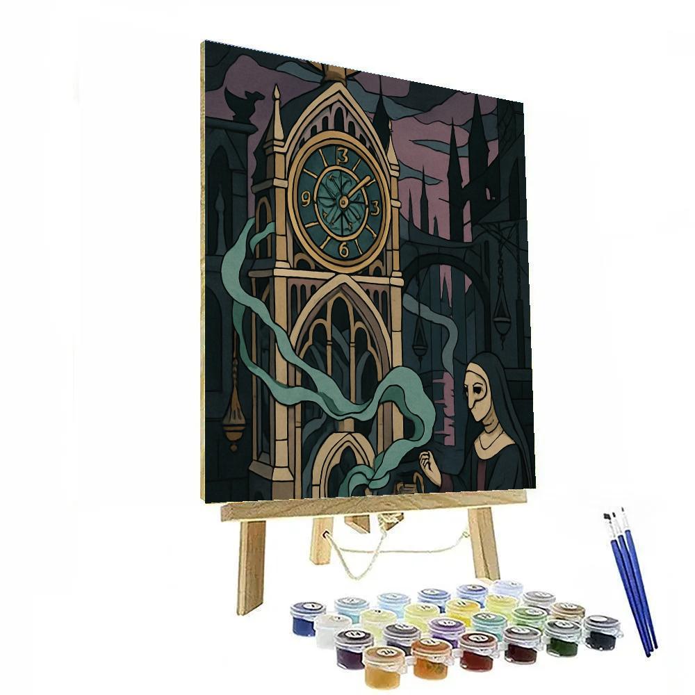 Cathedral Clockwork Gothic Reliquary paint by numbers