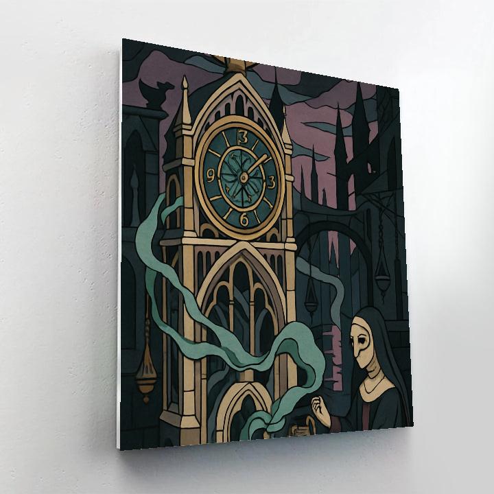 Cathedral Clockwork Gothic Reliquary paint by numbers