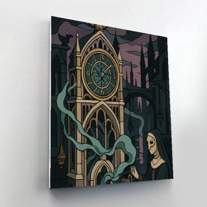 Cathedral Clockwork Gothic Reliquary paint by numbers