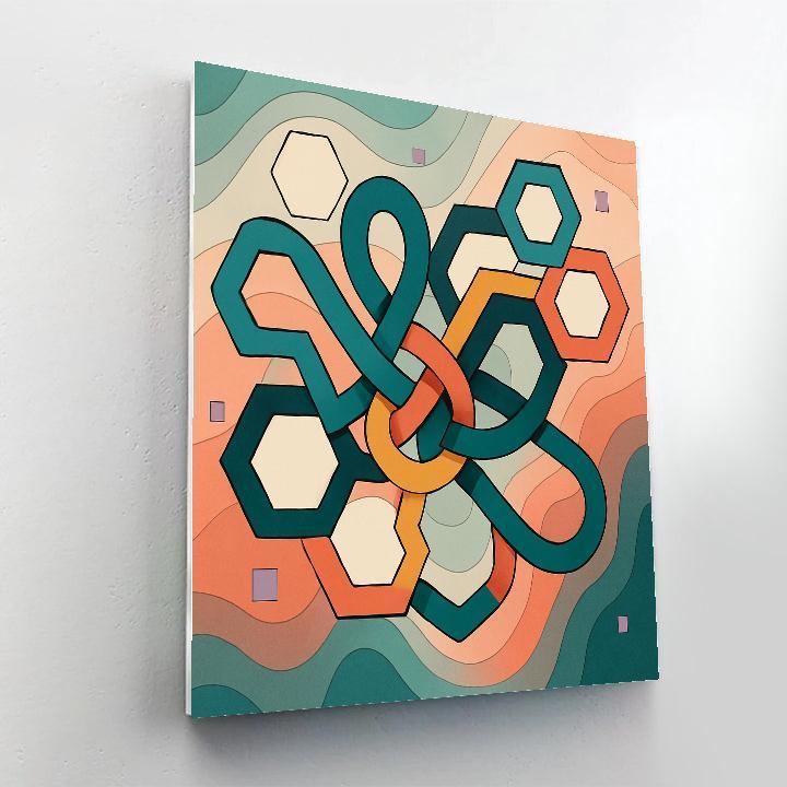 Lattice Mirage In Abstract Motion paint by number