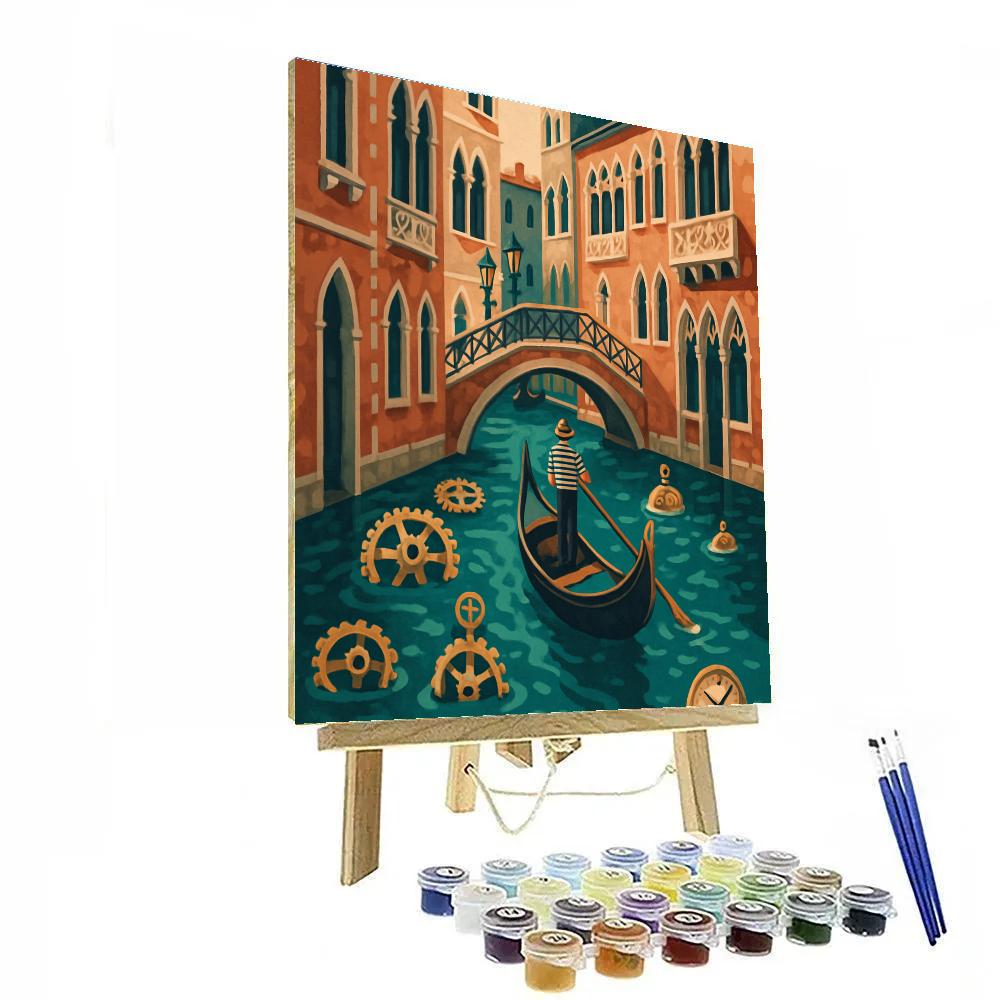 Clockwork Lagoon In Venice Paint by numbers art