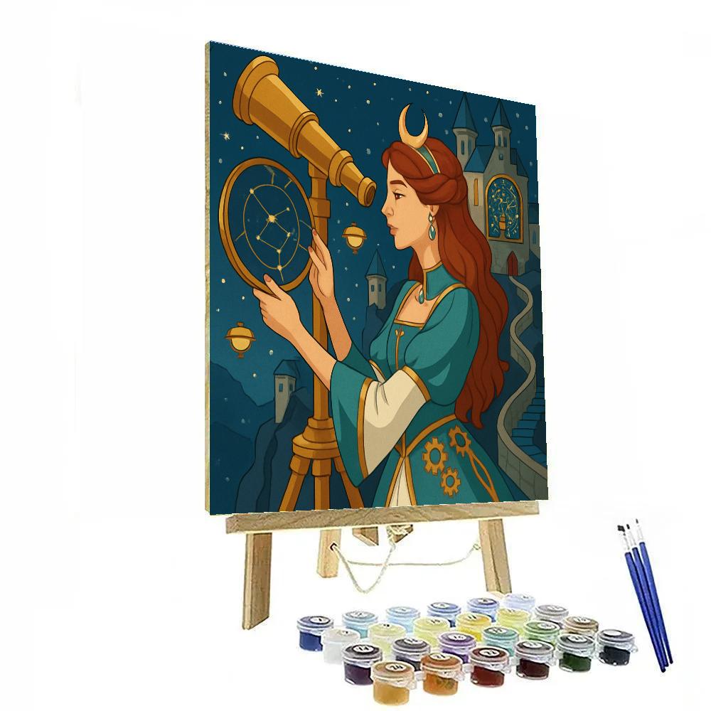 Clockwork Observatory Princess paint by number