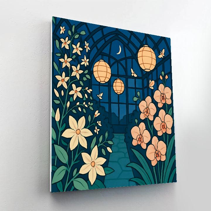Lanternlit Floral Conservatory Painting by numbers kit