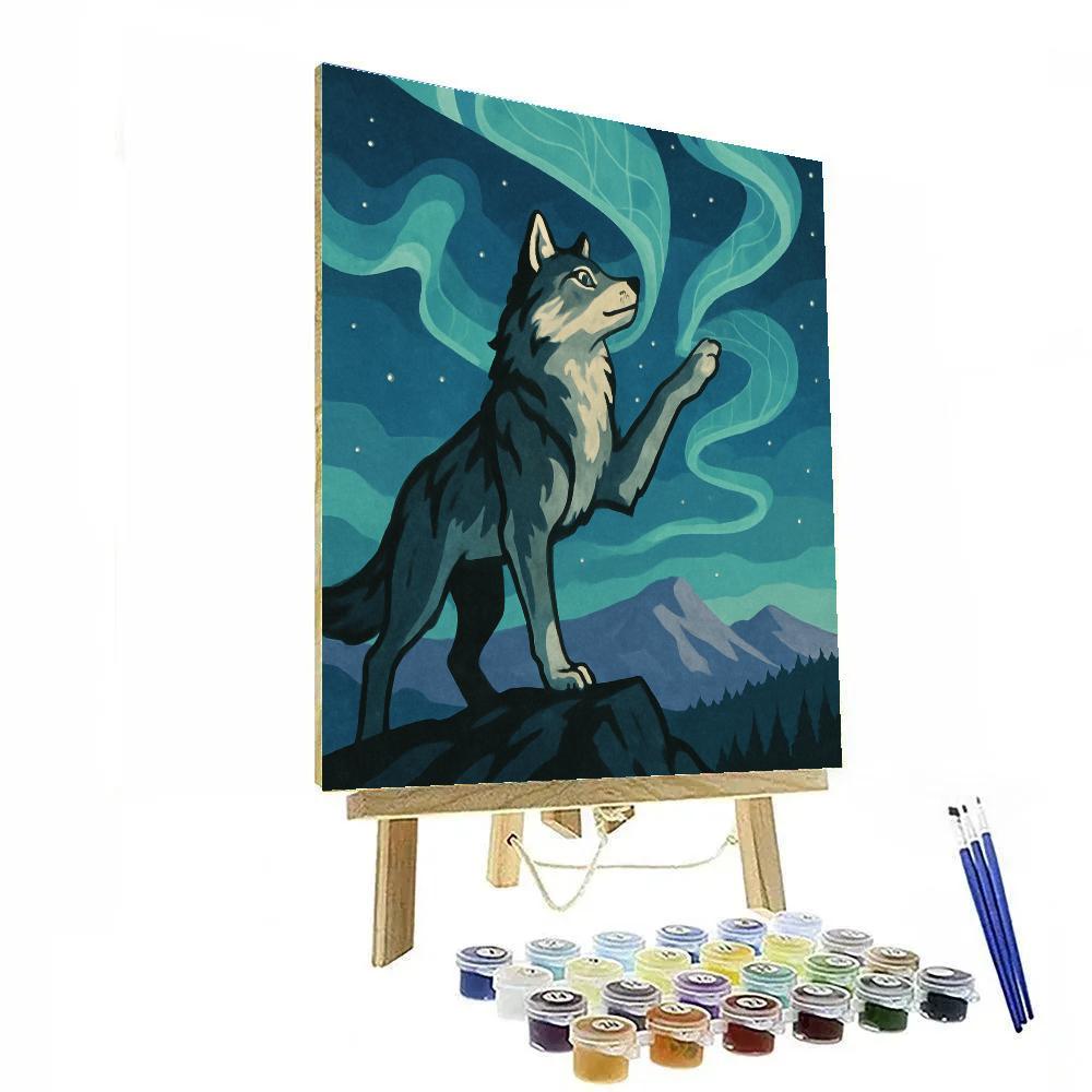 Aurora Beacon Wolf Ridge paint by number