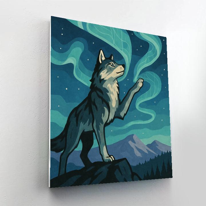 Aurora Beacon Wolf Ridge paint by number