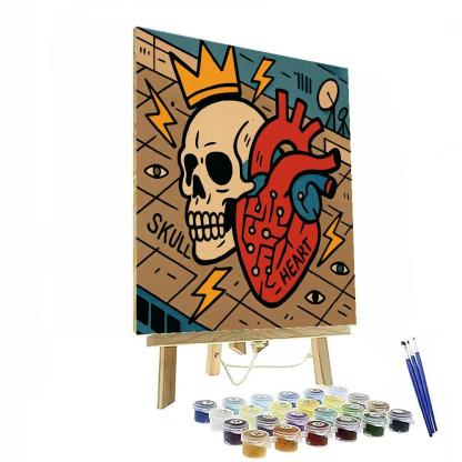 Crown Circuit Basquiat Crafted paint by number