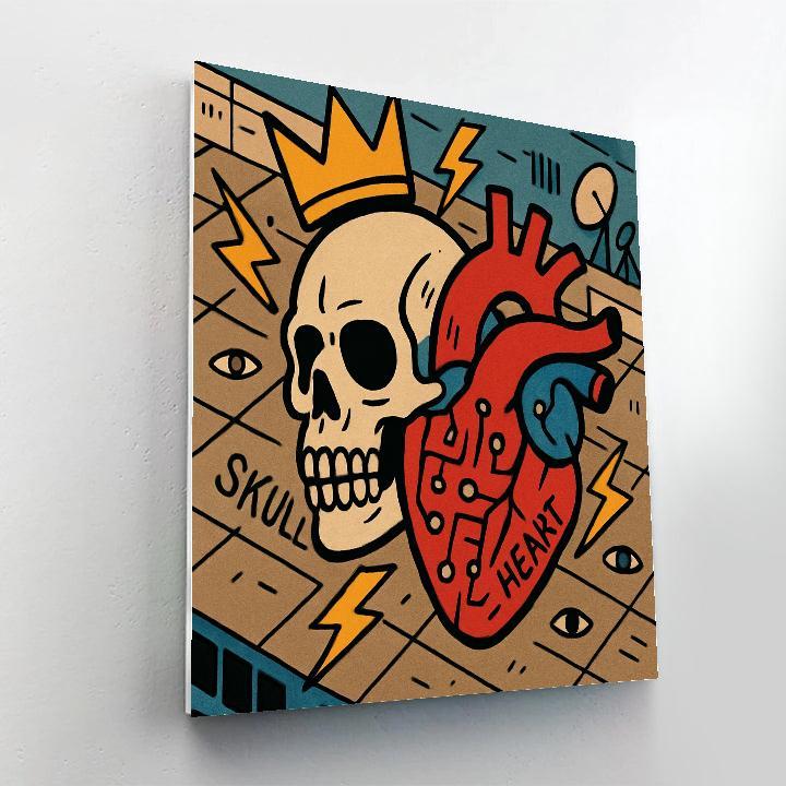 Crown Circuit Basquiat Crafted paint by number