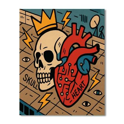 Crown Circuit Basquiat Crafted paint by number