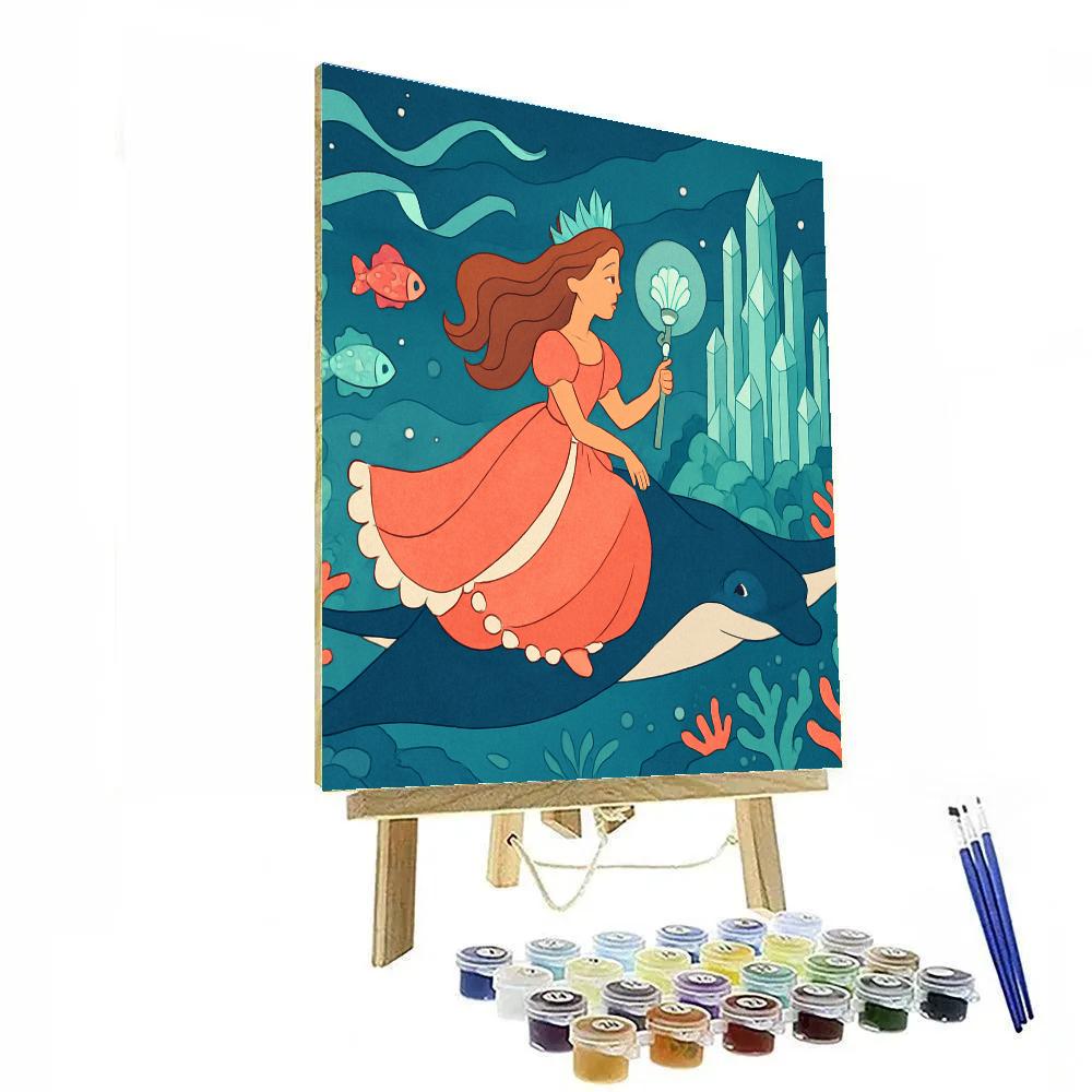 Crystal Reef Court With Princess Paint by numbers kits