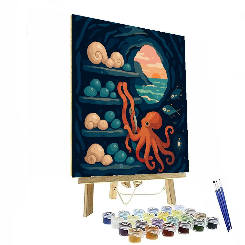 Tide Library In The Ocean Caves paint by numbers