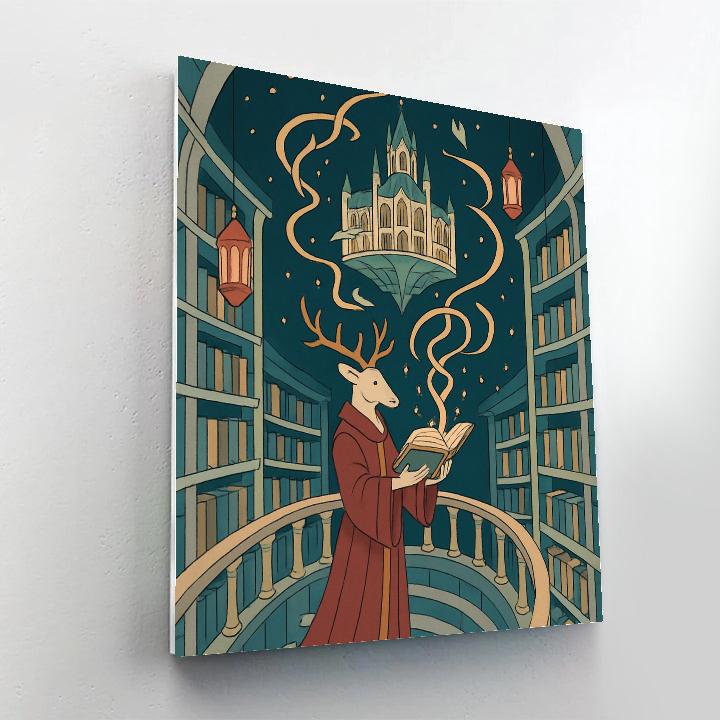 Cathedral Librarian In Fantasy Light DIY paint by numbers
