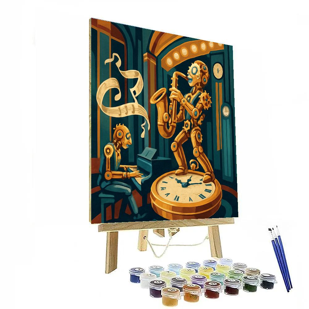 Clockwork Jazz Improvisation Hall painting number kit