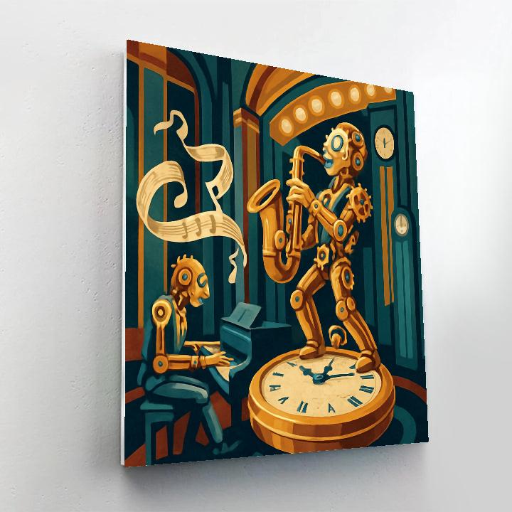Clockwork Jazz Improvisation Hall painting number kit