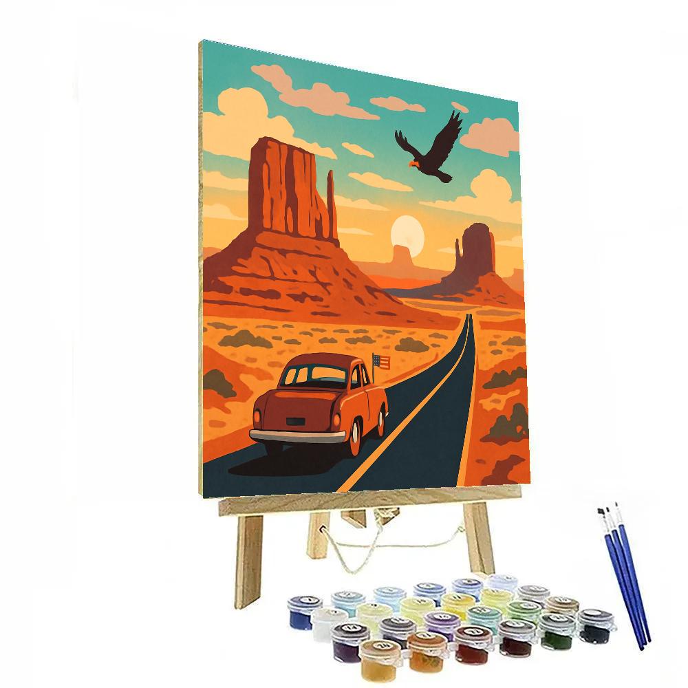 Monument Valley Sunrise, USA Crafted Horizons Paint by numbers art