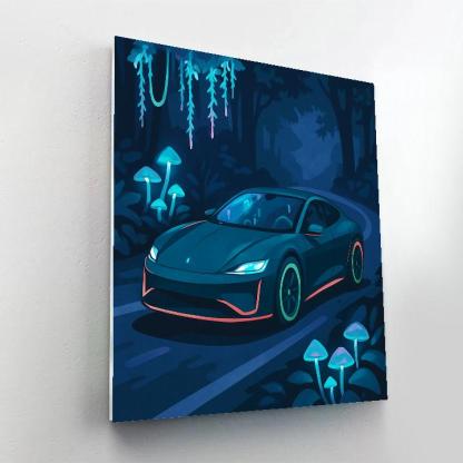 Cars Under The Bioluminescent Canopy paint by numbers