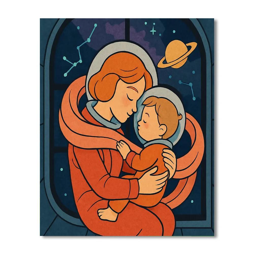 Orbit Lullaby Mother Number painting