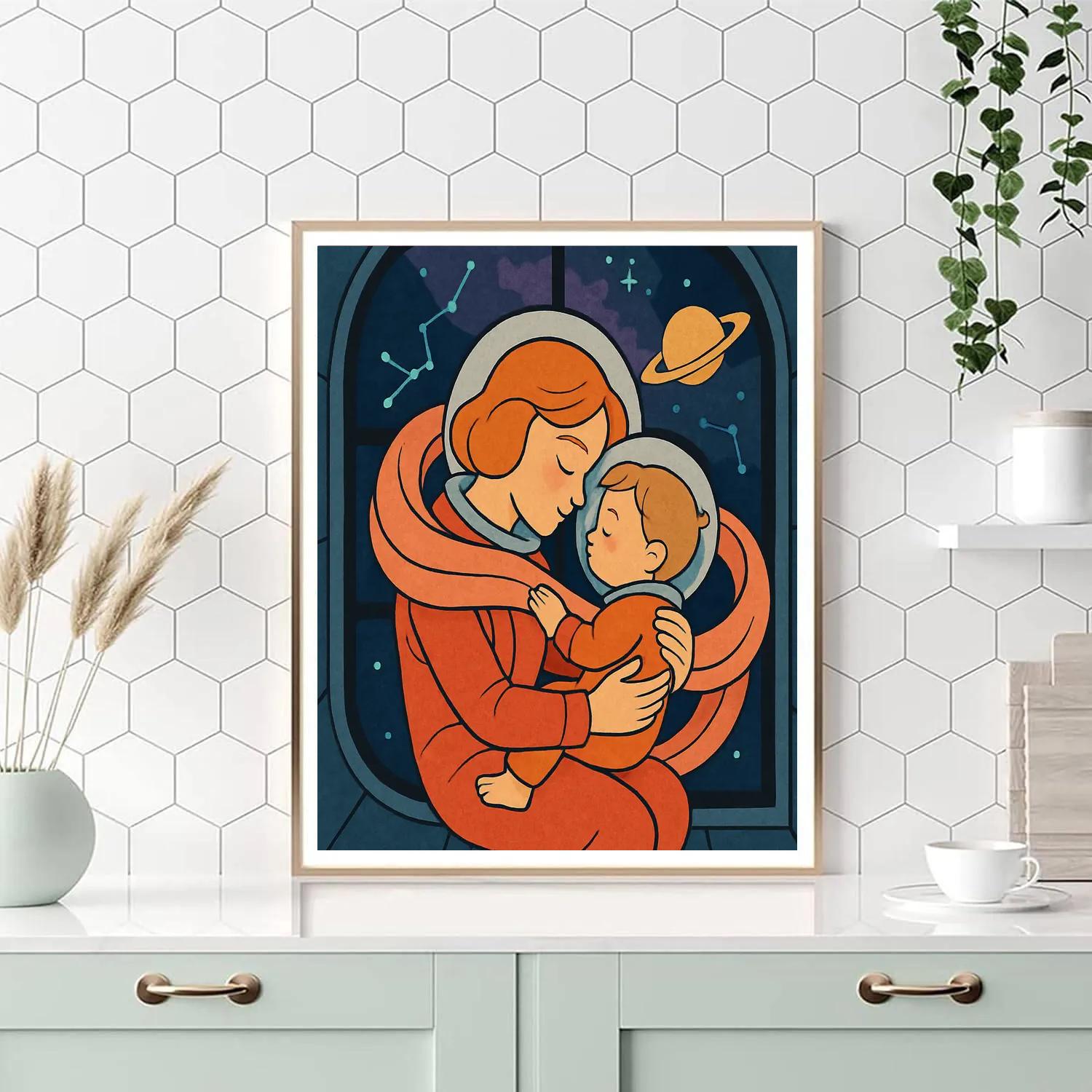 Orbit Lullaby Mother Number painting