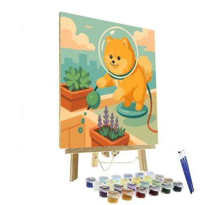 Sky Garden With Dog Companion Numbered painting kits