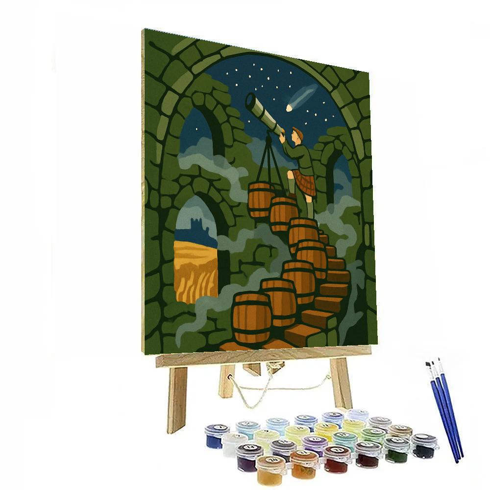 Whisky Cask Observatory Scotland Crafted paint by number
