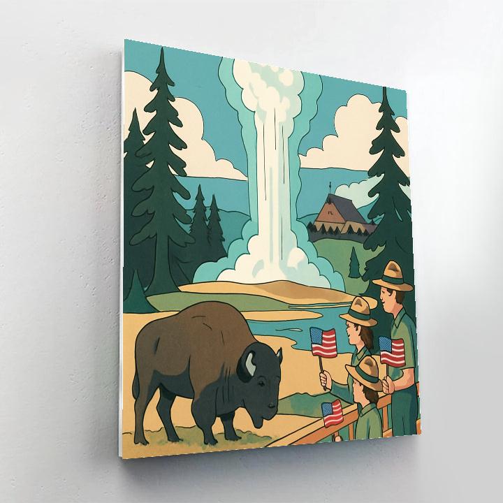 National-Crafted Geyser Jubilee In Yellowstone Numbered painting kits