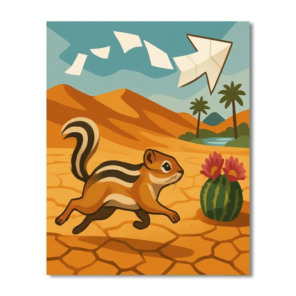 Oasis Map In The Desert painting number kit