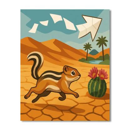 Oasis Map In The Desert painting number kit