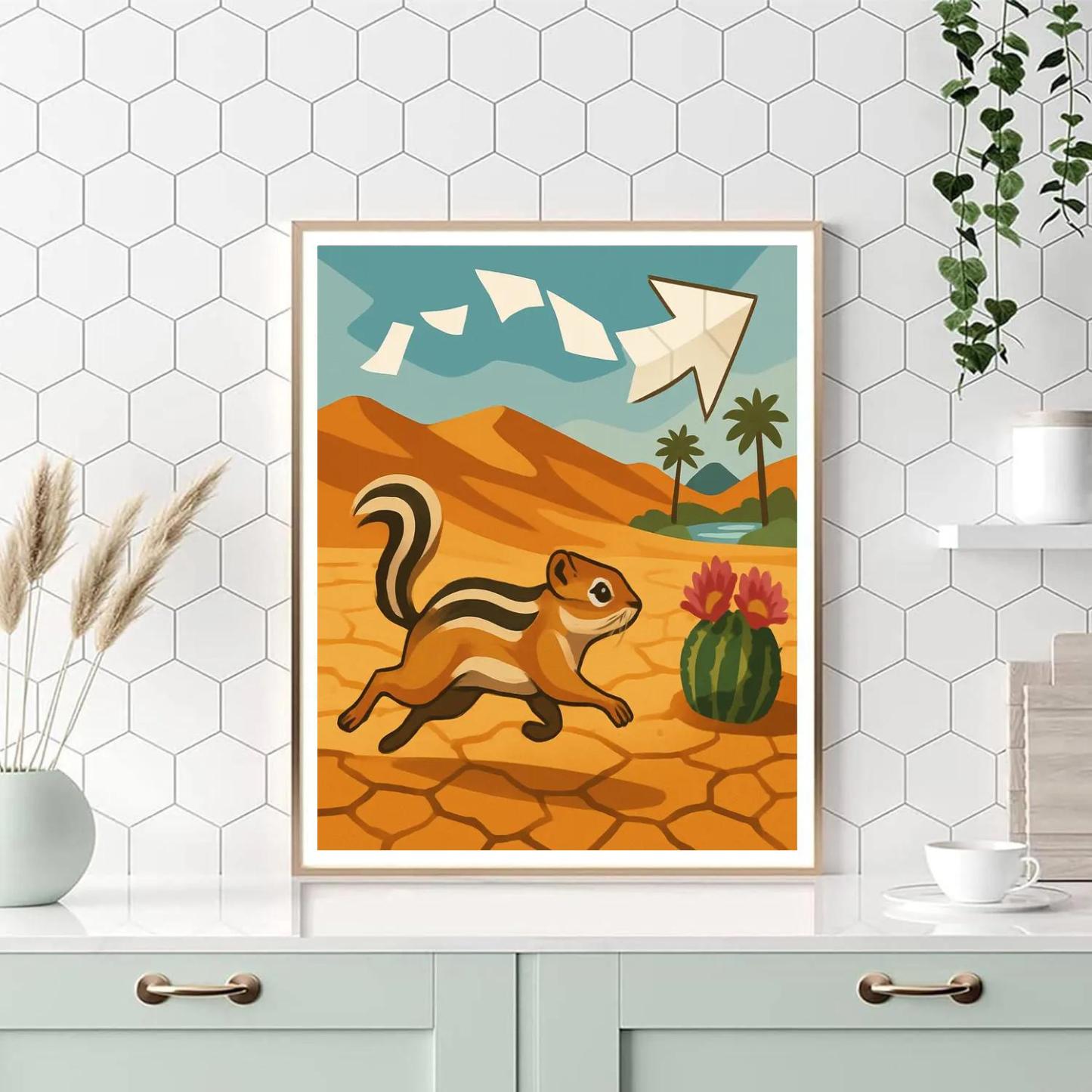 Oasis Map In The Desert painting number kit