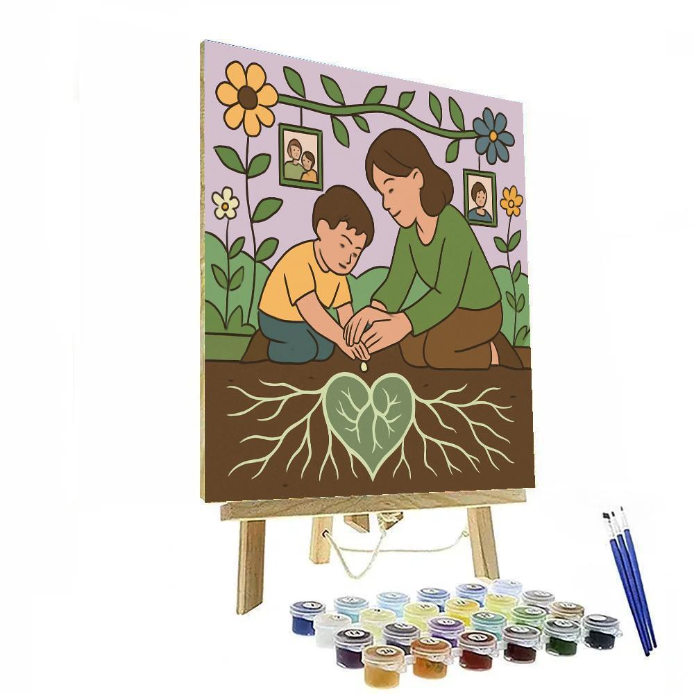 Mother-Rooted Memory Garden paint by numbers