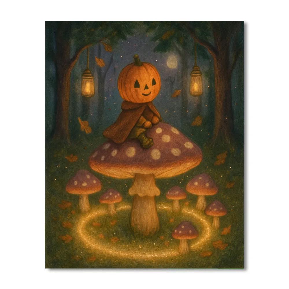Mushroom Ring Carousel In The Enchanted Grove Numbered painting kits