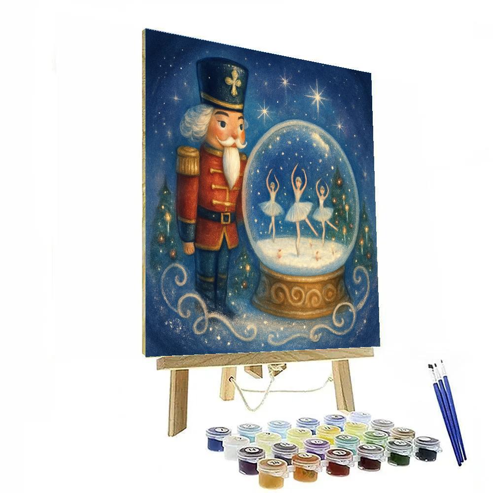 Nutcracker Ballet Snow Globe Scene Painting by numbers kit