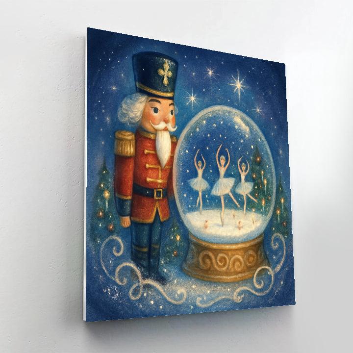 Nutcracker Ballet Snow Globe Scene Painting by numbers kit