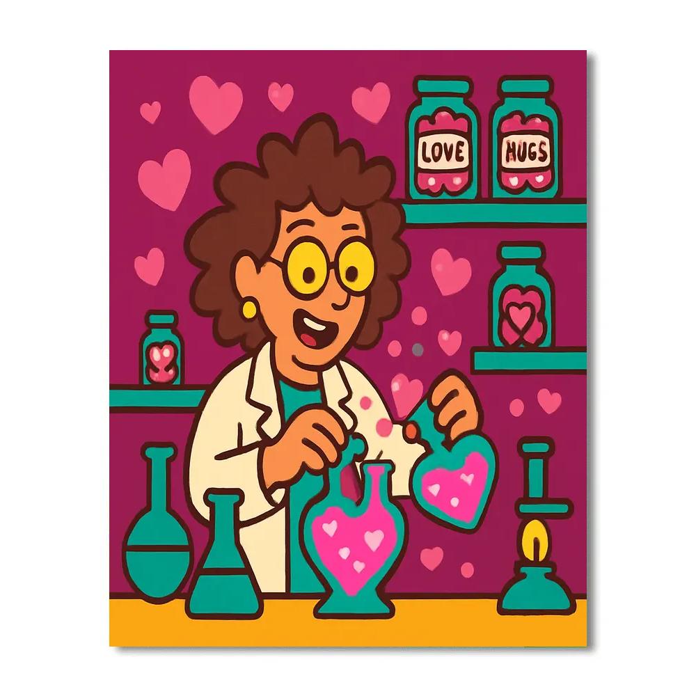Candy Laboratory Of Valentines Day Chemistry Number painting
