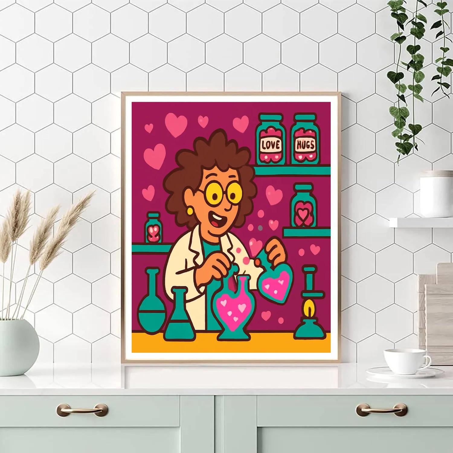 Candy Laboratory Of Valentines Day Chemistry Number painting