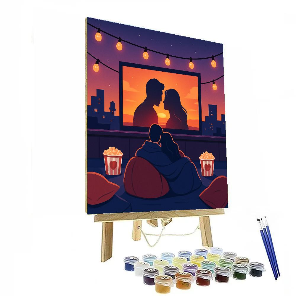 Rooftop Cinema Valentines Day Premiere paint by number