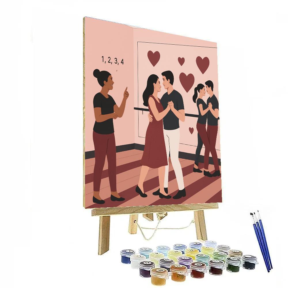 Valentines Day Dance Studio Rehearsal paint by numbers