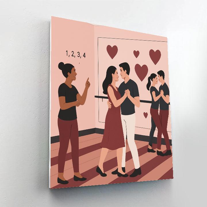 Valentines Day Dance Studio Rehearsal paint by numbers