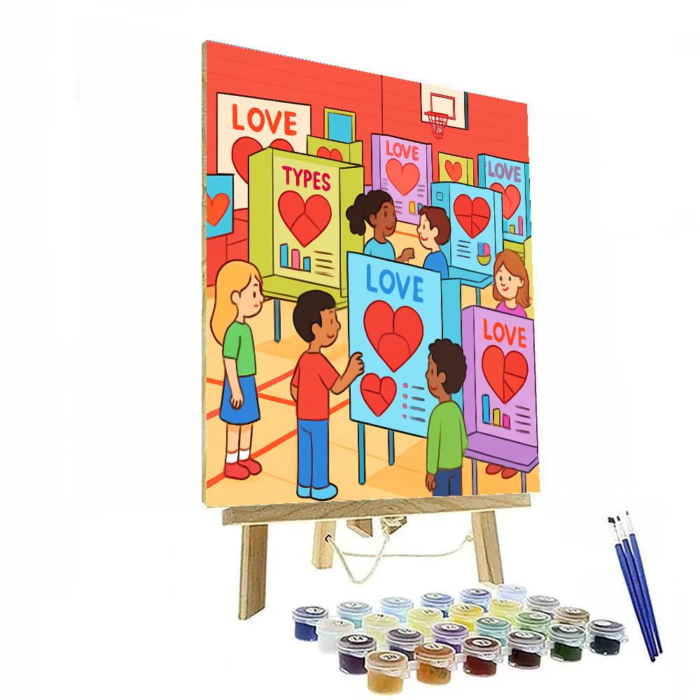 Valentines Day Science Fair Of Emotions paint by color