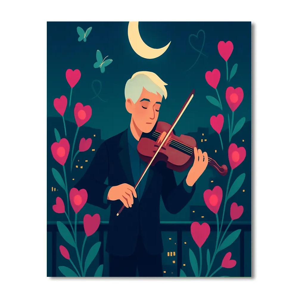 Moon Garden Serenade Valentines Day Edition paint by number