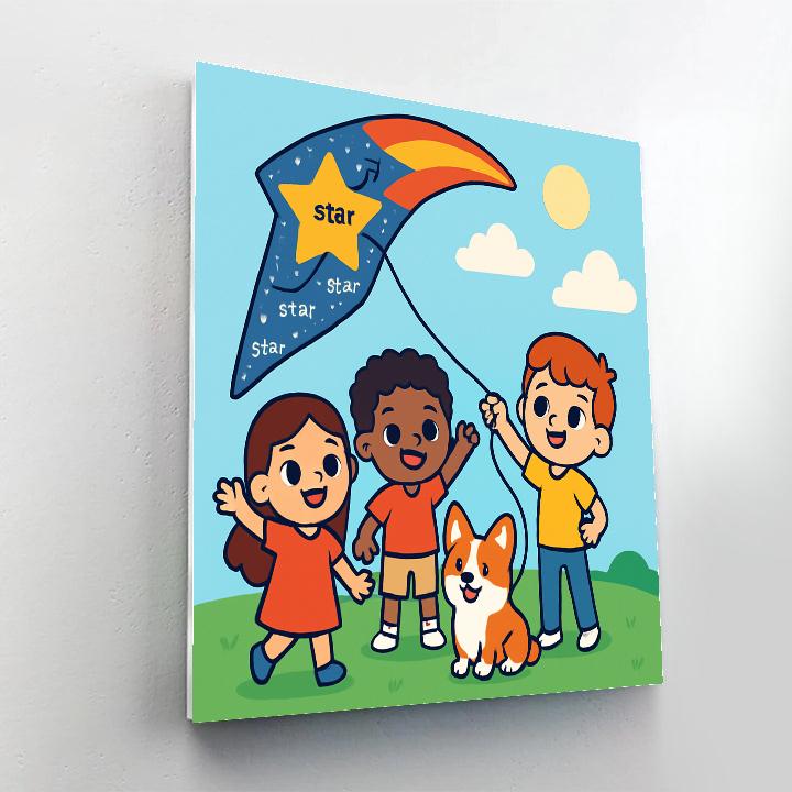 Comet Kite Club Paint by numbers art