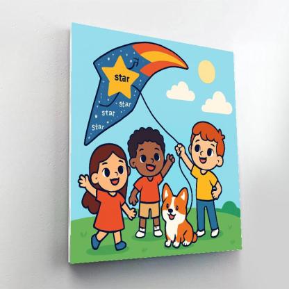 Comet Kite Club Paint by numbers art