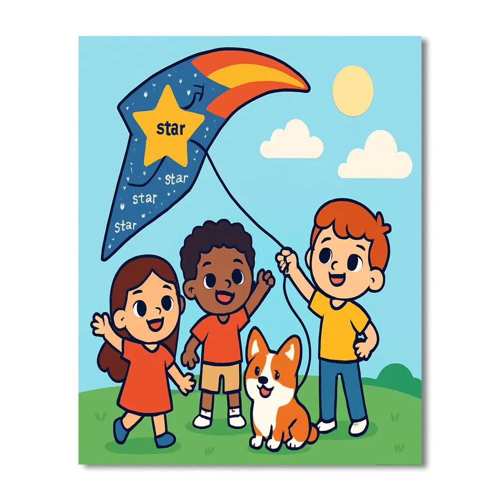 Comet Kite Club Paint by numbers art