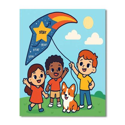 Comet Kite Club Paint by numbers art