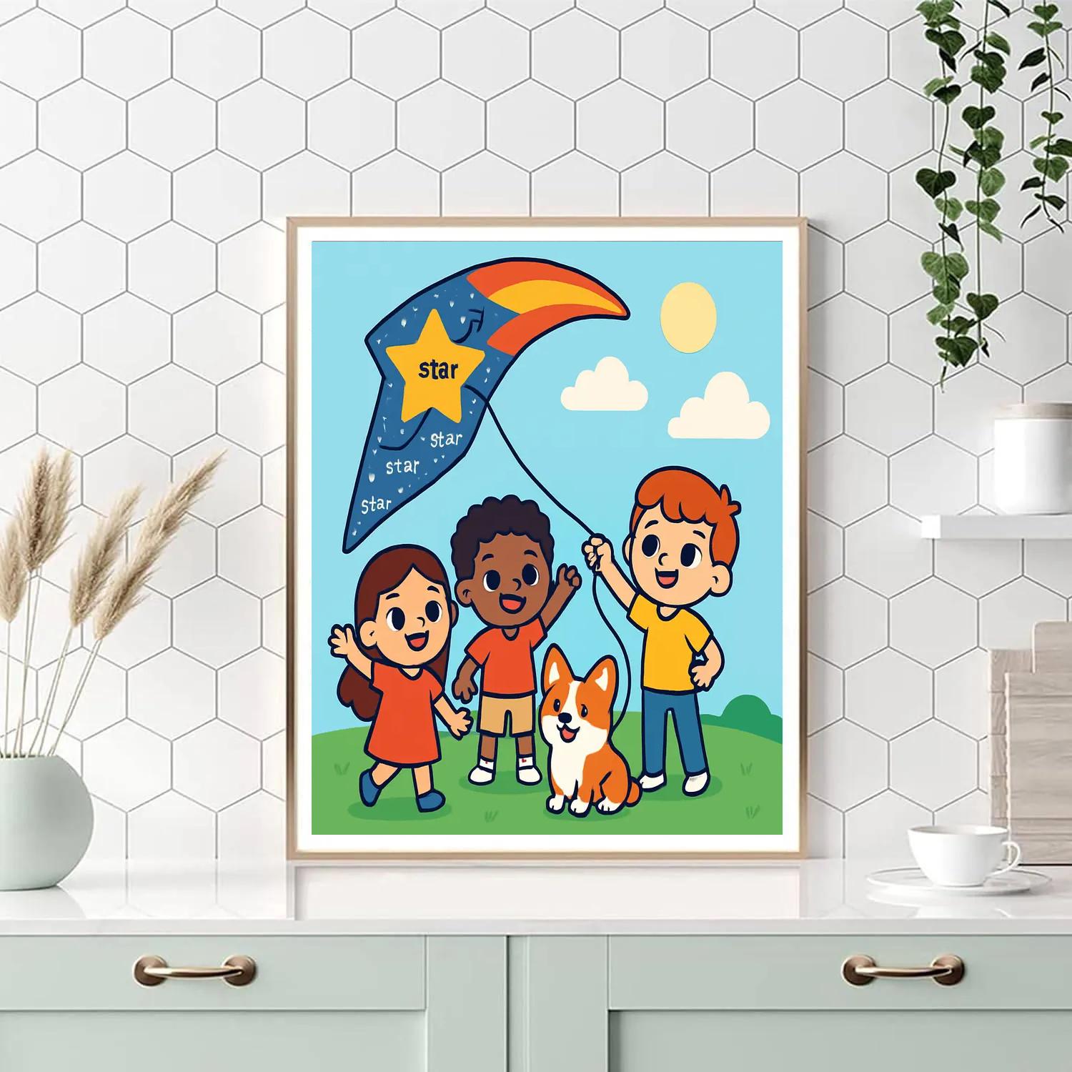 Comet Kite Club Paint by numbers art