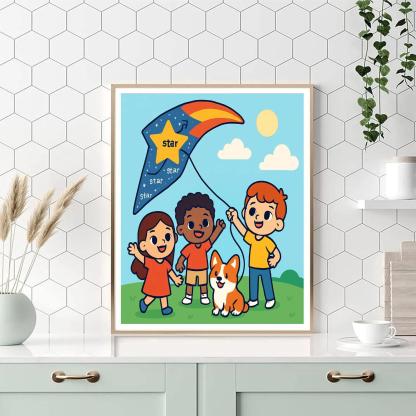 Comet Kite Club Paint by numbers art