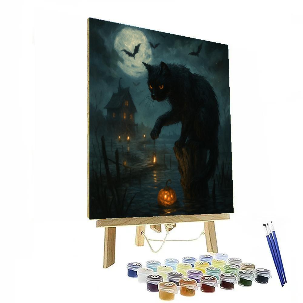 Lanterns Along The Marsh Witches Causeway paint by color